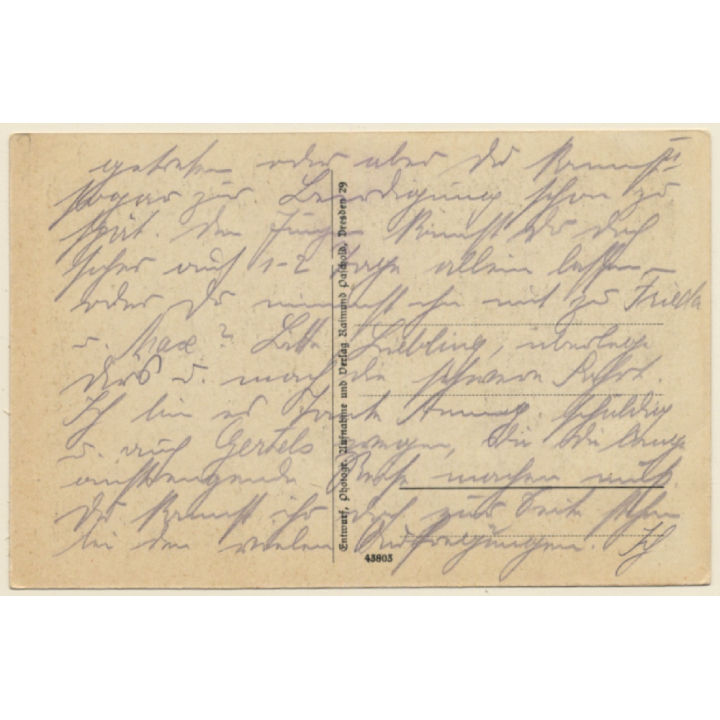 R. Paschold: Zwerg steht auf Pilz / Goblin on Mushroom (Vintage Artist PC ~1920s)