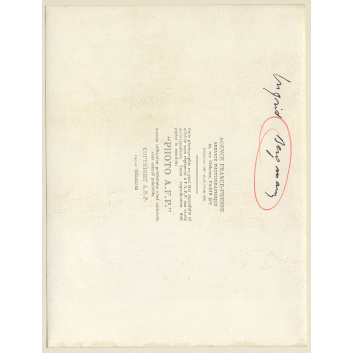 Ingrid Bergman in Elegant Dress at a Gala (Vintage Press Photo 1950s/1960s)