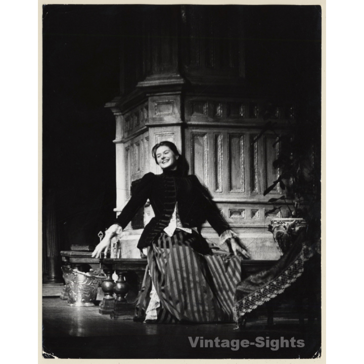 Young Ingrid Bergman on Stage (Vintage Press Photo 1950s)