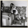 Erotic Study by Korenjak: Racy Darkhaired Semi Nude On Bed*7 (Vintage Contact Print 1970s/1980s)