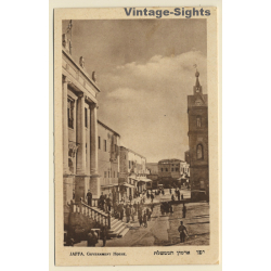 Jaffa - Tel Aviv / Israel: Government House - Clock Tower (Vintage PC ~1920s)