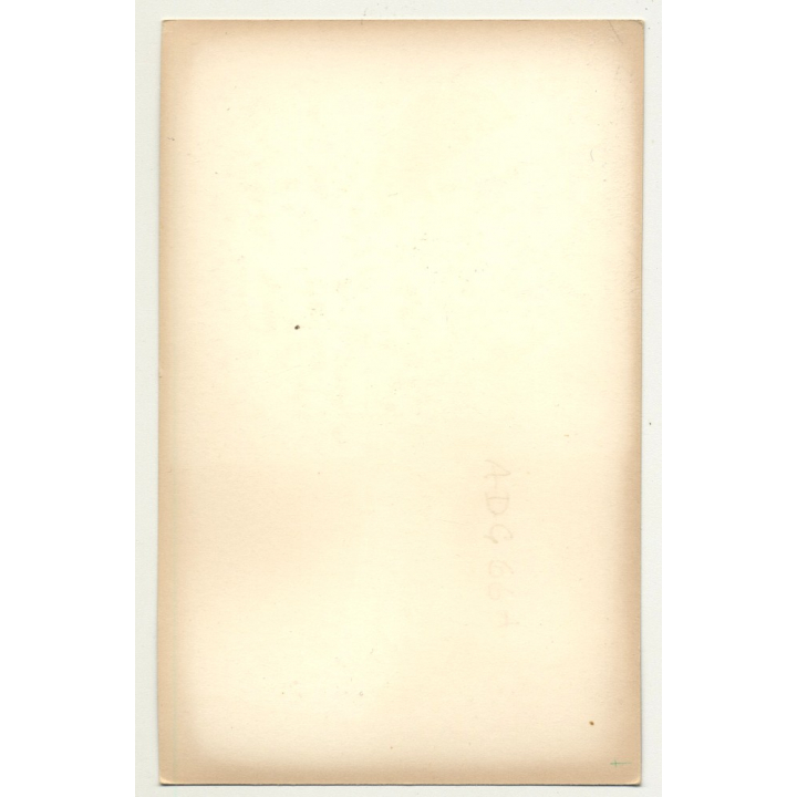 Slim Semi Nude W. Suspenders / Pale - Eyes (Vintage Photo B/W ~1950s)