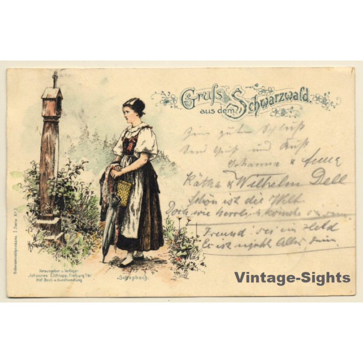 Schapbach / Schwarzwald: Tracht - Traditional Garb (Vintage PC Litho 1900)