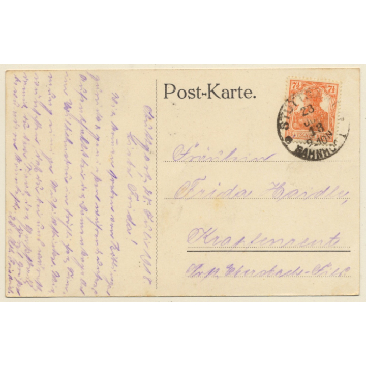 Böblingen / Germany: Partial View with Lake (Vintage PC 1918)