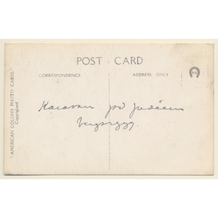 Africa: Camel Caravan In The Desert (Vintage RPPC ~1910s/1920s)