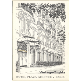 Paris / France: Hotel Plaza Athénée (Vintage PC ~1960s/1970s)