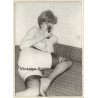 Erotic Study: Cheeky Blonde Female Nude Points Gun At Camera (Vintage Photo GDR ~1980s)