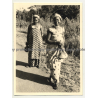 Native African Women From Goma - Congo / Fashion  (Vintage Photo B/W ~1950s)