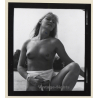 Erotic Study: Natural Slim Blonde Nude*10 / Sunbathing on Boat (Vintage Contact Sheet Photo 1970s/1980s)