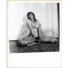 Erotic Study: Busty Blonde Semi Nude Kneeling On Flocati (Vintage Photo KORENJAK 1970s/1980s)