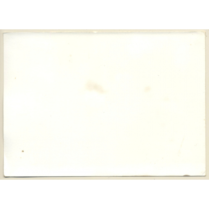 Erotic Study: Natural Longhaired Nude Stretches Out On Couch (Vintage Photo GDR ~1980s)