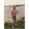 Erotic Study: Cheeky Nude Redhead On Baltic Sea Beach*1 (Vintage Photo 18 x 13 CM  ~1990s)