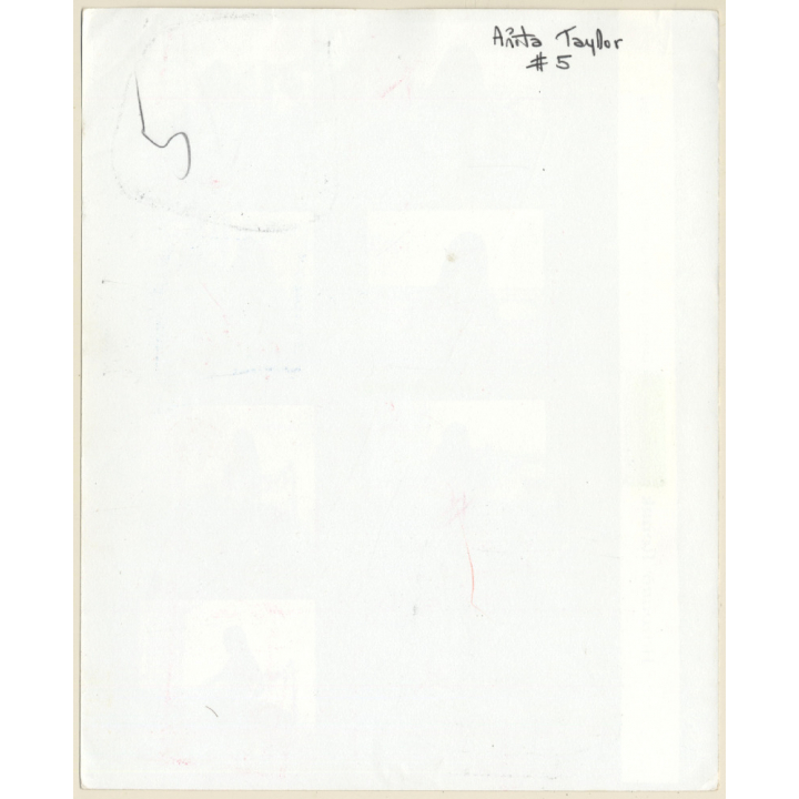 Erotic Study: Nude Pin-Up Anita Taylor / Tan Lines (Vintage Contact Sheet KORENJAK 7 Photos 1970s/1980s)