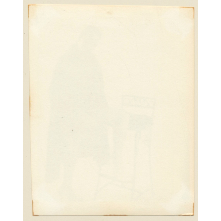 Erotic Study: Cheeky Brunette Undressing *2 / Nylons - Suspenders (Vintage Photo ~1950s)