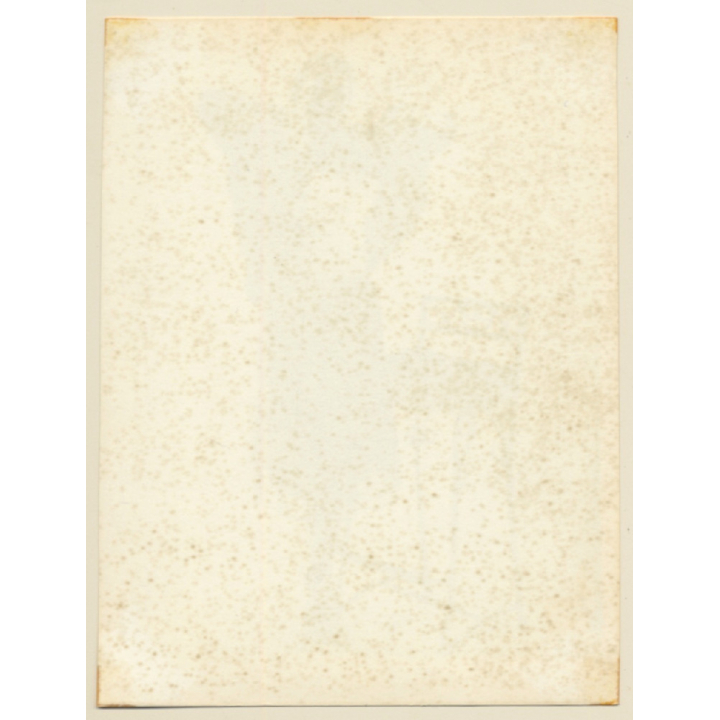 Erotic Study: Cheeky Brunette Undressing *3 / Lifts Blouse - Bra (Vintage Photo ~1950s)