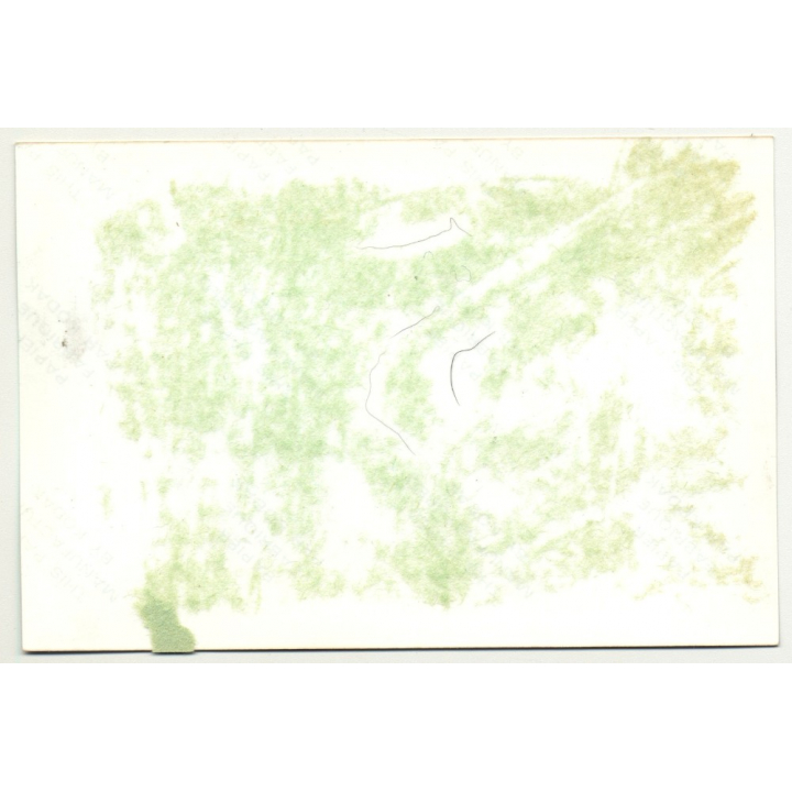 Slim Nude Brunette On Bed / Smoking Cigarette (Vintage Photo DDR ~1980s)