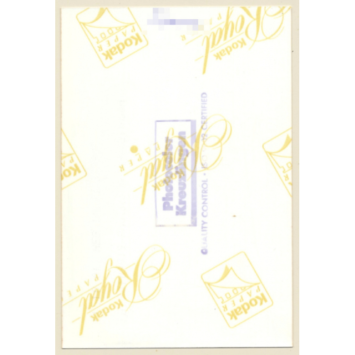 Erotic Study: Sporty Slim Darkhaired Nude Kneeling / Boobs (Vintage Photo ~1990s)