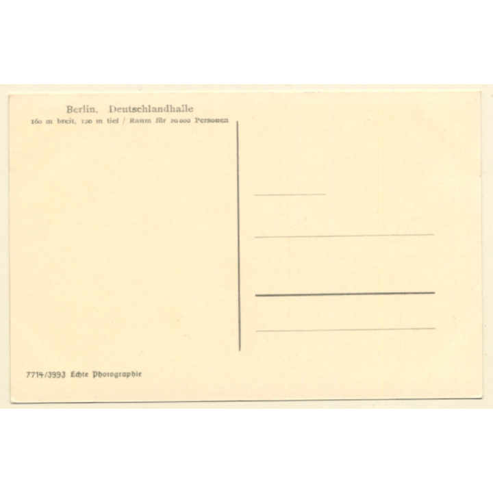 Berlin / Germany: Aerial View Of Deutschlandhalle (Vintage RPPC ~1930s)