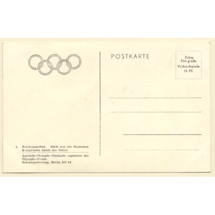 Berlin / Germany: Olympic Games 1936 Reichssportfeld (Vintage RPPC)