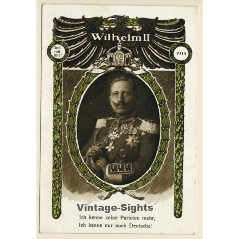 Kaiser Wilhelm II: Das Schwert Ist Gezogen... (Vintage PC ~1910s)