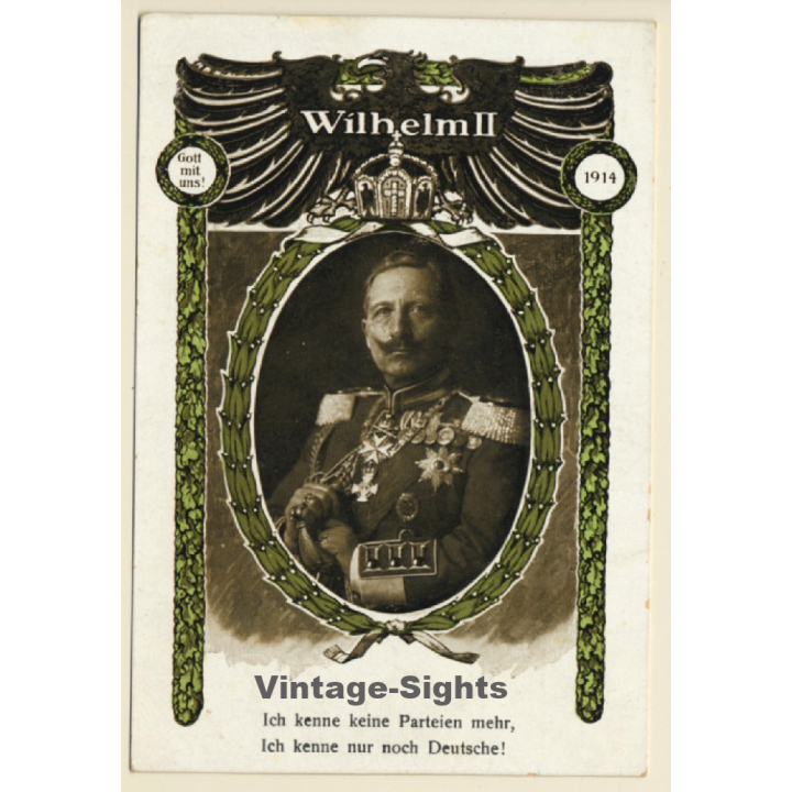 Kaiser Wilhelm II: Das Schwert Ist Gezogen... (Vintage PC ~1910s)