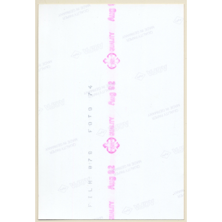 Erotic Study: Busty Brunette Semi Nude Closing Red Suspdenders (Vintage Photo ~19 x 13 CM 1990s)