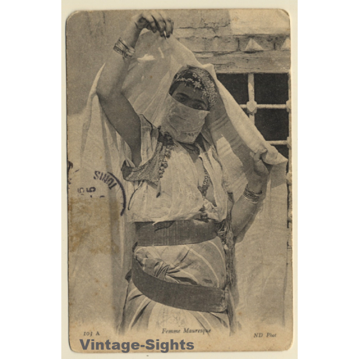 Maghreb: Femme Mauresque - Veil / Ethnic (Vintage PC 1906)