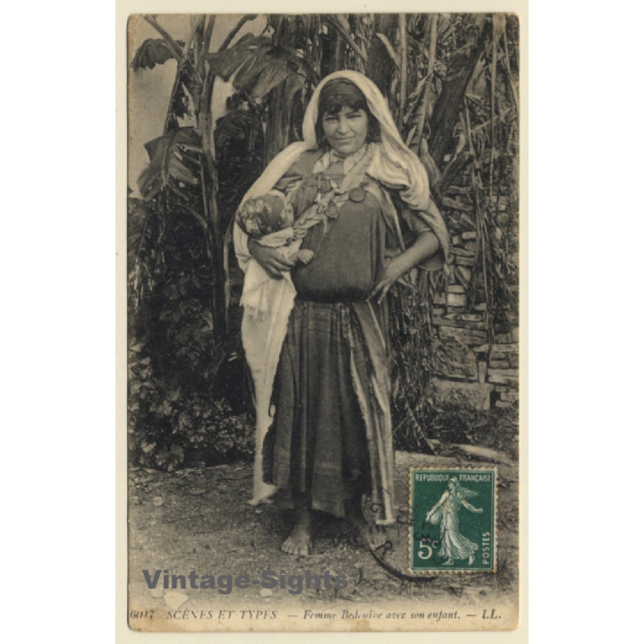Tunisia: Femme Bedouine Avec Son Enfant / Ethnic (Vintage PC 1909)