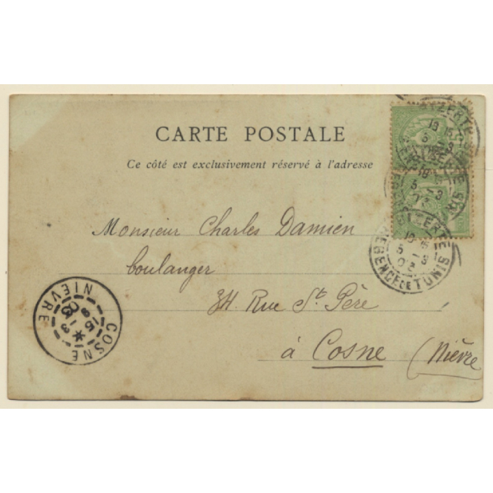 Tunisia: Barbier Arabe - Arabian Hairdresser / Ethnic (Vintage PC 1903)