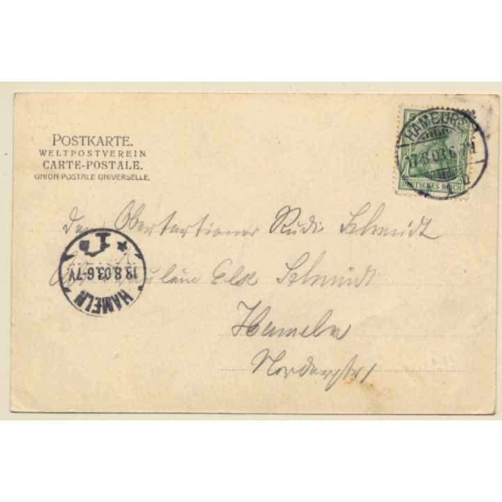 Dampfer SS Pretoria  / Steamer (Vintage PC 1903)