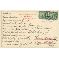Egypt: B.L. in the Suez Canal / Steamer (Vintage PC 1909)