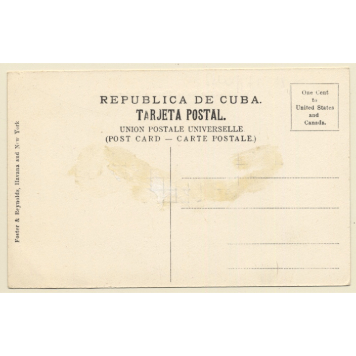 Cuba: Wreck Of The USS Maine, Havana Harbor (Vintage PC 1900s/1910s)