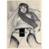 Erotic Study: Natural Chubby Nude With Silk Scarf (Vintage Photo GDR ~1980s)