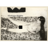 Erotic Study: Slim Natural Brunette Nude On Couch (Vintage Photo GDR ~1980s)