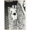 Erotic Study: Busty Semi Nude On Couch*3 / Tan Lines - High Boots (Vintage Photo GDR ~1980s)