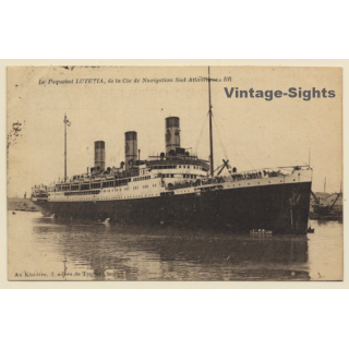 Le Paquebot Lutetia / Steamship (Vintage PC 1934)