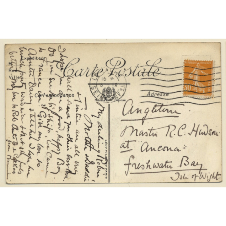 Le Havre: Paquebot La Lorraine / Steamship (Vintage PC 1909)