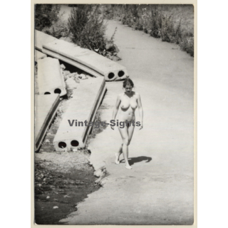 Erotic Study: Natural Nude Woman On Baltic Sea Shore (Vintage Photo GDR ~1980s)