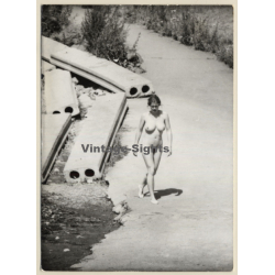 Erotic Study: Natural Nude Woman On Baltic Sea Shore (Vintage Photo GDR ~1980s)