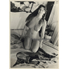 Erotic Study: Natural Pretty Longhaired Nude Kneeling On Bed (Vintage Photo GDR ~1980s)
