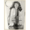 Erotic Study: Cheeky Blonde Nude Kneeling / Necklace - Belly Chain (Vintage Photo GDR ~1980s)