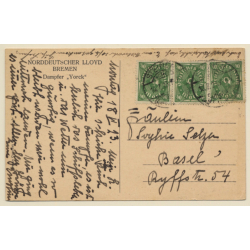Norddeutscher Lloyd Bremen: Dampfer Yorck / Steamer (Vintage PC 1923)
