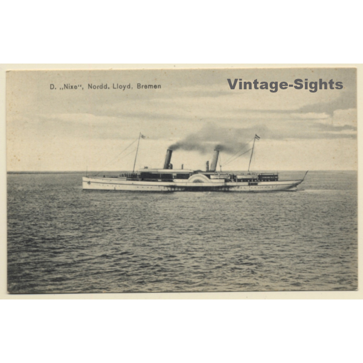 Norddeutscher Lloyd Bremen: Dampfer Nixe / Steamer (Vintage PC ~1910s/1920s)