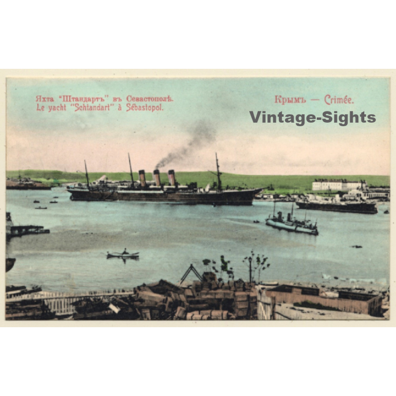 Crimea: Steamer Standart In Sevastopol (Vintage PC ~1910s/1920s)