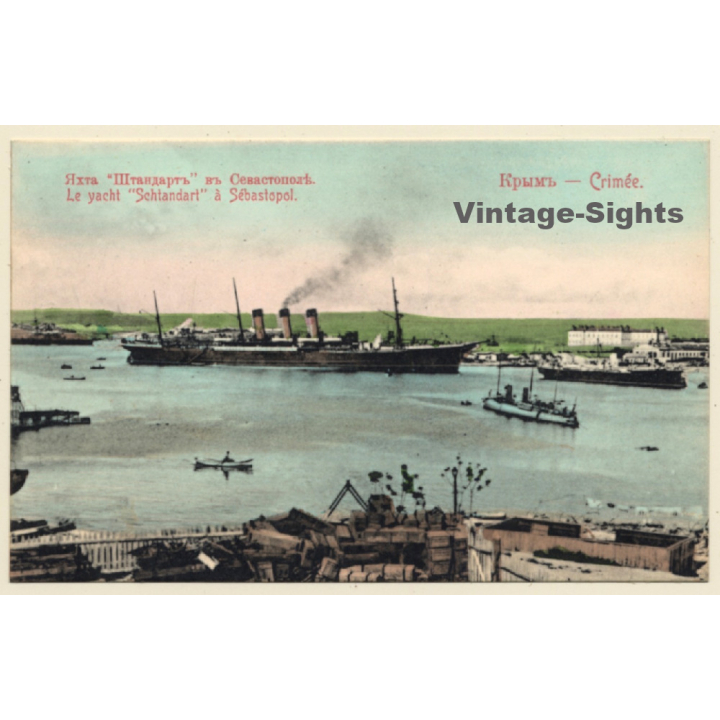 Crimea: Steamer Standart In Sevastopol (Vintage PC ~1910s/1920s)