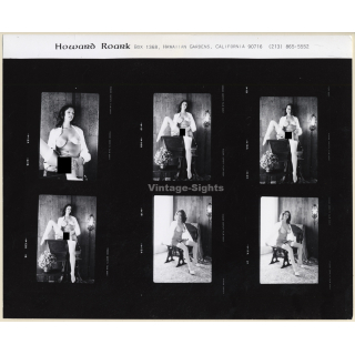 Erotic Study by Howard Roark: Nude Pin-Up Alexis North (Vintage Contact Sheet KORENJAK 6 Photos 1970s/1980s)