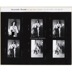 Erotic Study by Howard Roark: Nude Pin-Up Alexis North (Vintage Contact Sheet KORENJAK 6 Photos 1970s/1980s)