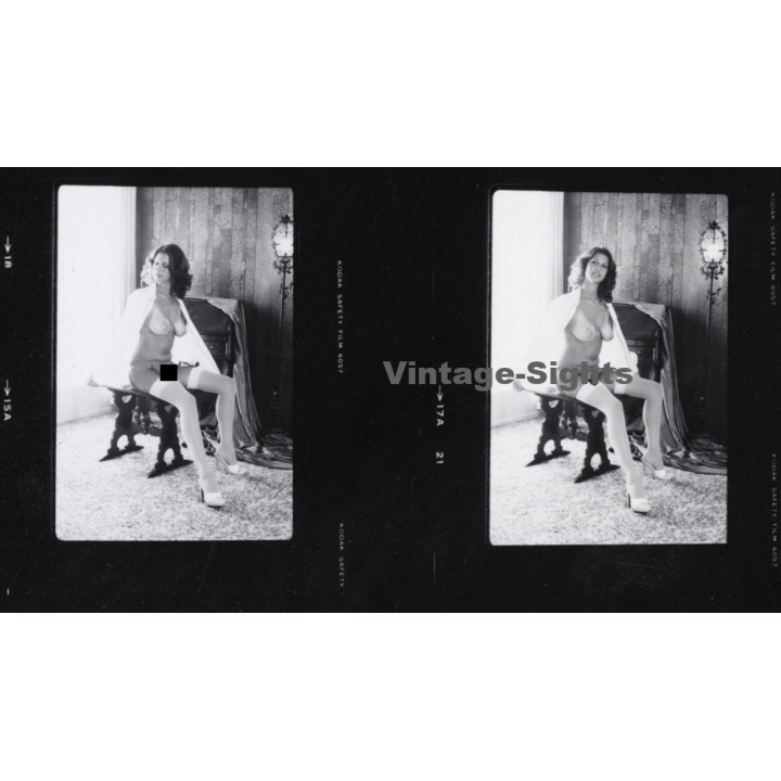 Erotic Study by Howard Roark: Nude Pin-Up Alexis North (Vintage Contact Sheet KORENJAK 6 Photos 1970s/1980s)