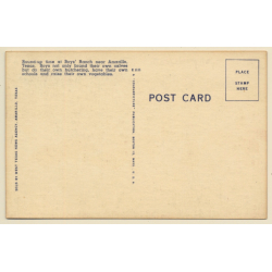 Old Tascosa, Amarillo / Texas: Round-up Time On Boys' Ranch (Vintage Linen PC ~1930s/1940s)