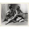 Jaybird Erotic Study: Nude Couple Sitting Havin' A Drink (Vintage Photo KORENJAK 1960s/1970s)